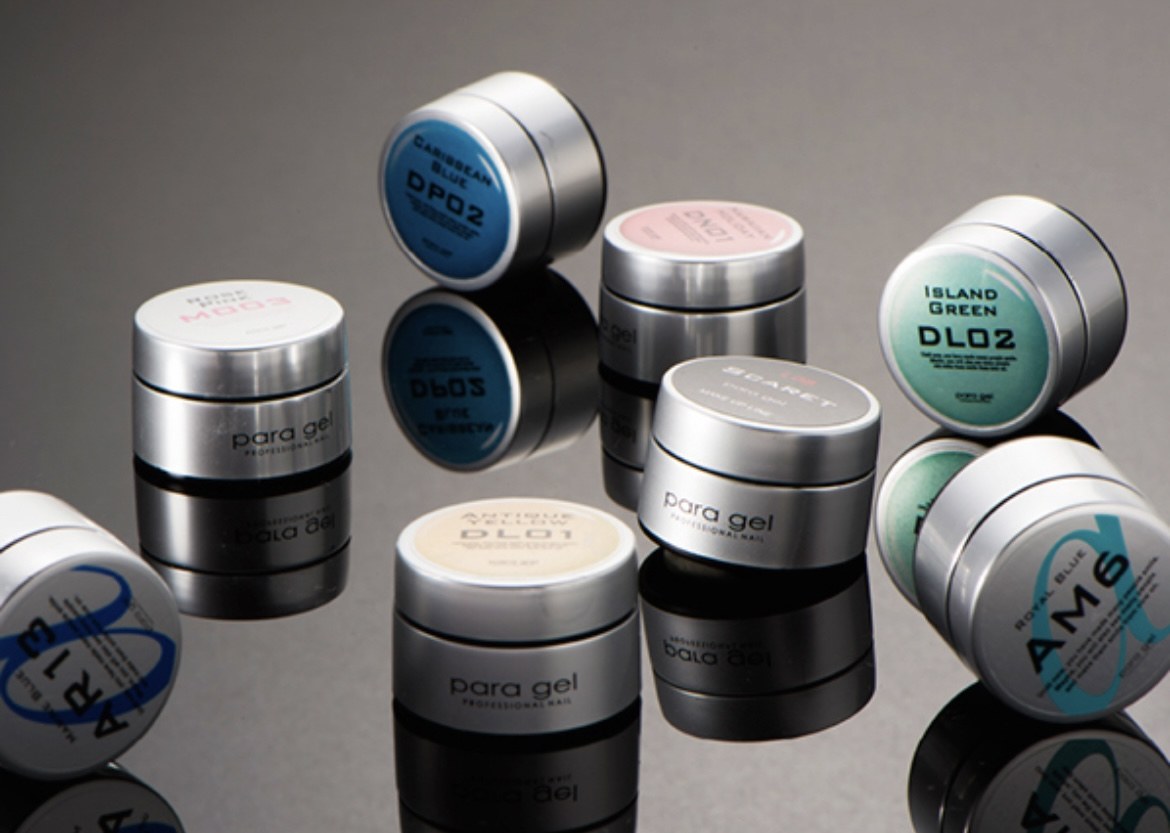 Para gel pots in several colours